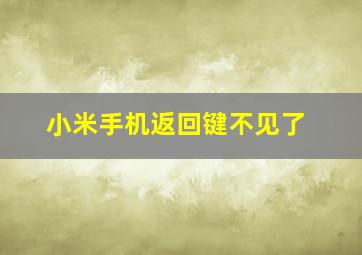 小米手机返回键不见了