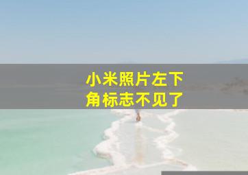 小米照片左下角标志不见了