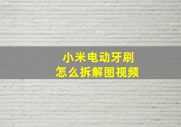 小米电动牙刷怎么拆解图视频