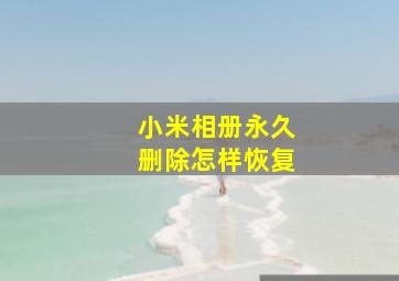 小米相册永久删除怎样恢复