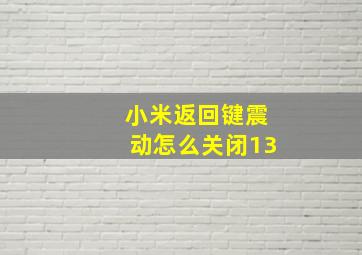 小米返回键震动怎么关闭13