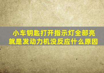 小车钥匙打开指示灯全部亮就是发动力机没反应什么原因