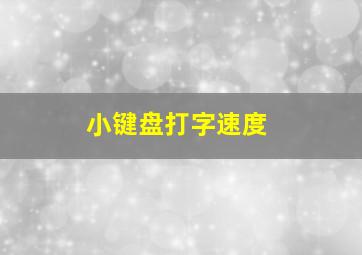 小键盘打字速度