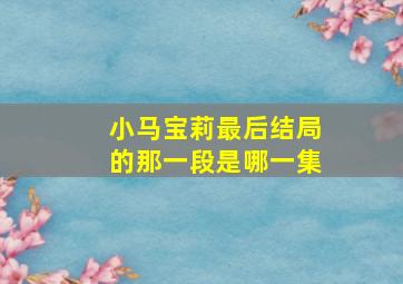 小马宝莉最后结局的那一段是哪一集