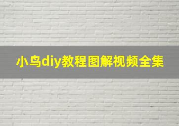 小鸟diy教程图解视频全集