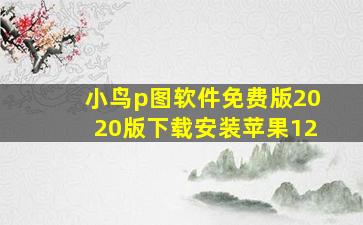 小鸟p图软件免费版2020版下载安装苹果12