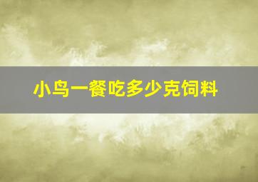 小鸟一餐吃多少克饲料