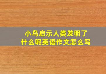 小鸟启示人类发明了什么呢英语作文怎么写