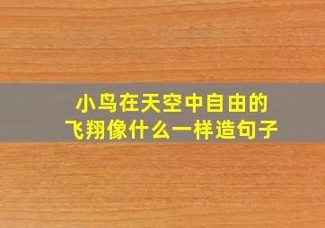 小鸟在天空中自由的飞翔像什么一样造句子