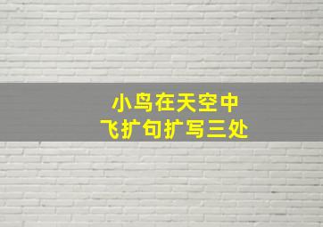 小鸟在天空中飞扩句扩写三处