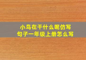 小鸟在干什么呢仿写句子一年级上册怎么写