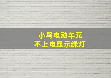 小鸟电动车充不上电显示绿灯