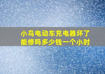 小鸟电动车充电器坏了能修吗多少钱一个小时