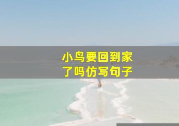 小鸟要回到家了吗仿写句子