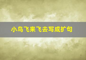 小鸟飞来飞去写成扩句