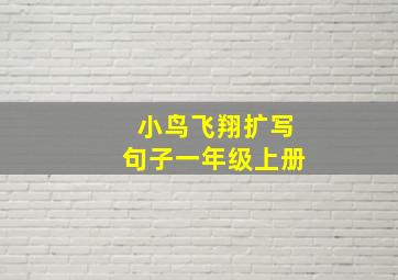 小鸟飞翔扩写句子一年级上册