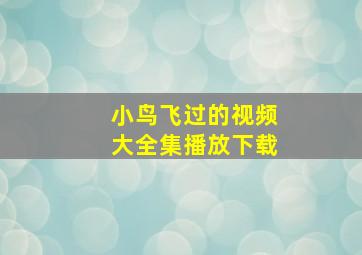 小鸟飞过的视频大全集播放下载