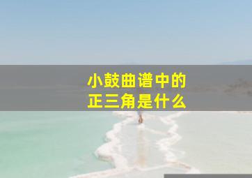 小鼓曲谱中的正三角是什么