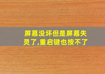 屏幕没坏但是屏幕失灵了,重启键也按不了