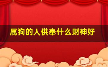 属狗的人供奉什么财神好