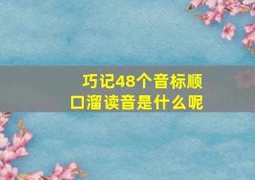 巧记48个音标顺口溜读音是什么呢