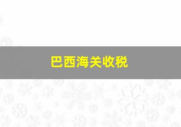 巴西海关收税