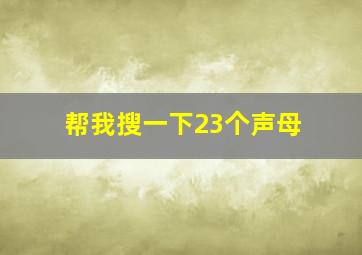 帮我搜一下23个声母