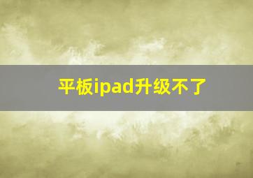 平板ipad升级不了