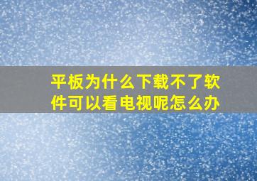 平板为什么下载不了软件可以看电视呢怎么办