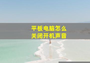 平板电脑怎么关闭开机声音