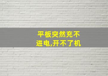 平板突然充不进电,开不了机