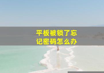 平板被锁了忘记密码怎么办