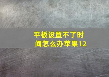 平板设置不了时间怎么办苹果12