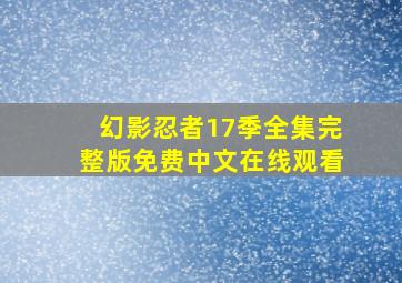 幻影忍者17季全集完整版免费中文在线观看