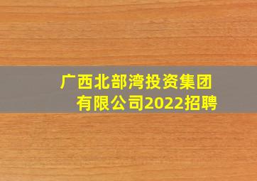 广西北部湾投资集团有限公司2022招聘