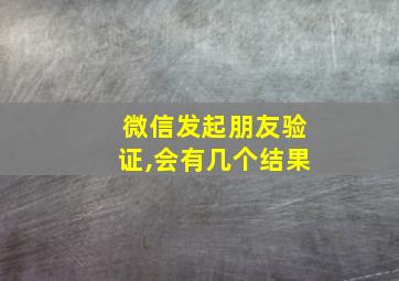 微信发起朋友验证,会有几个结果