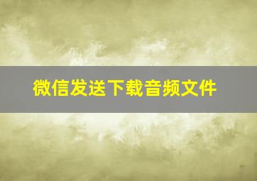 微信发送下载音频文件