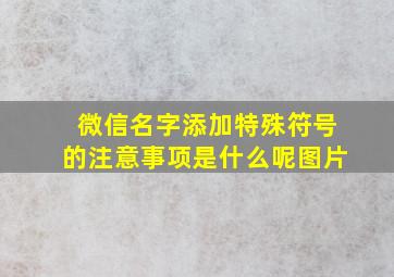 微信名字添加特殊符号的注意事项是什么呢图片