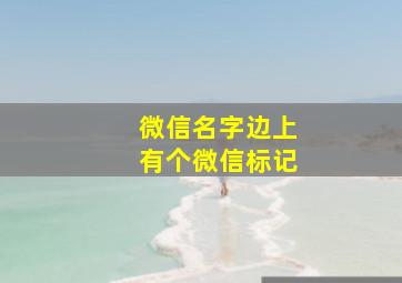 微信名字边上有个微信标记