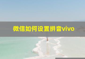 微信如何设置拼音vivo