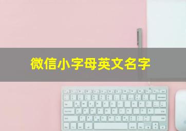 微信小字母英文名字