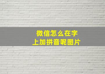 微信怎么在字上加拼音呢图片