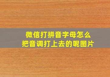 微信打拼音字母怎么把音调打上去的呢图片