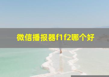 微信播报器f1f2哪个好