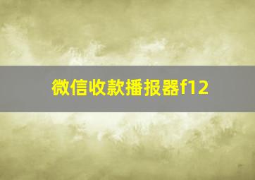 微信收款播报器f12