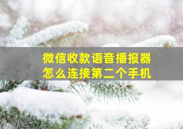 微信收款语音播报器怎么连接第二个手机