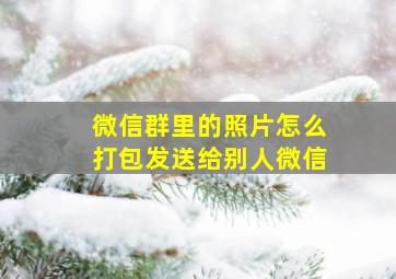 微信群里的照片怎么打包发送给别人微信