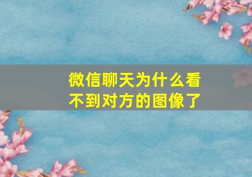 微信聊天为什么看不到对方的图像了