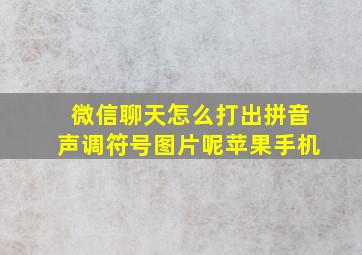 微信聊天怎么打出拼音声调符号图片呢苹果手机