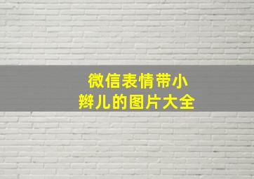 微信表情带小辫儿的图片大全